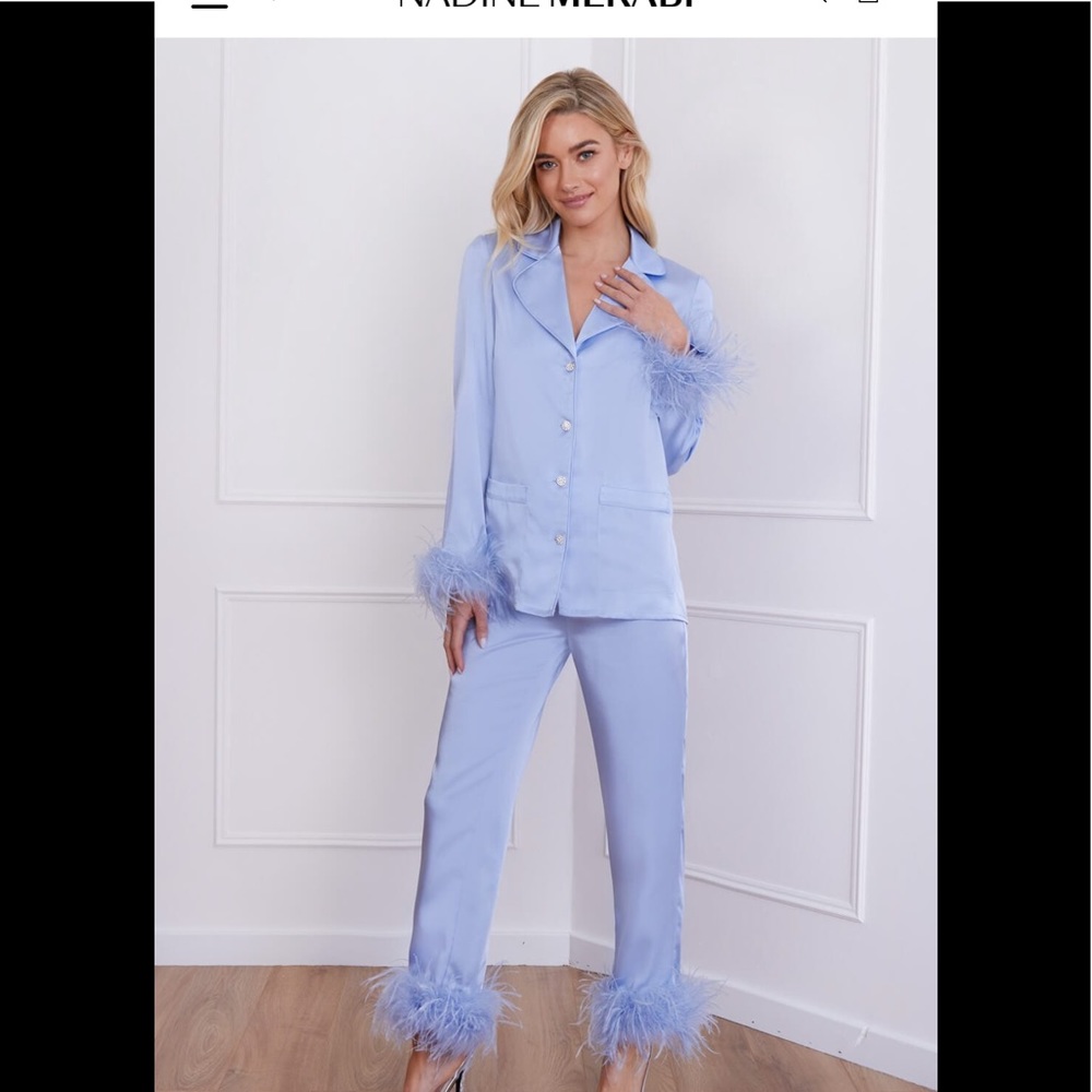 Blue Feathered Pajamas